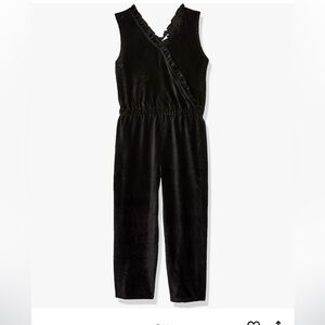 Girls Splendid Velour Corduroy Jumpsuit Black EUC Size 10